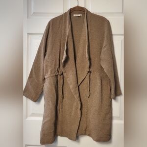 Masai Copenhagen Tan Cinch Tie Coatagin/Cardigan Size L